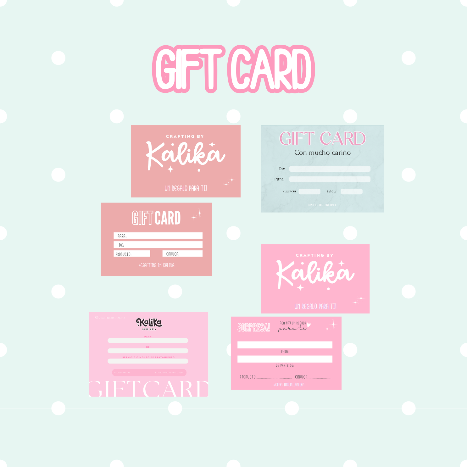 Tarjeta Gift Card
