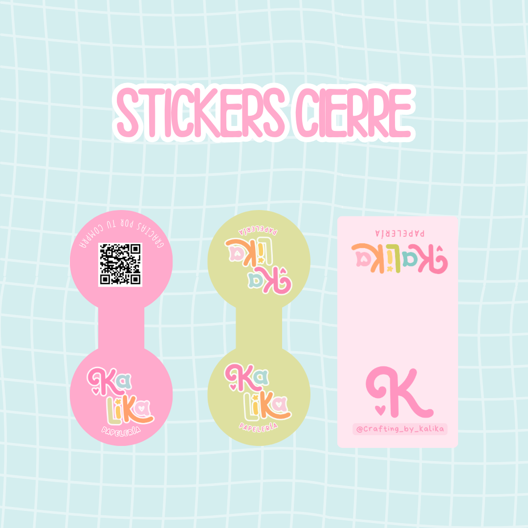 Sticker cierre de bolsa/caja